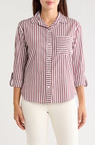 beachlunchlounge Carson Stripe Button-Up Shirt
