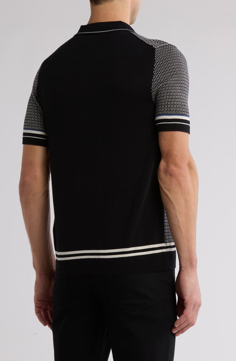 DENIM AND FLOWER Button Front Knit Shirt, Alternate, color, Black