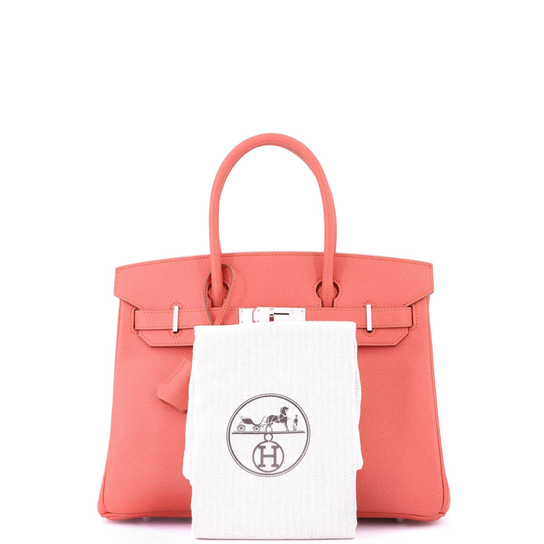 Pre-Owned Hermes Birkin Handbag Pink Epsom with Palladium Hardware 30, Alternate, color, 