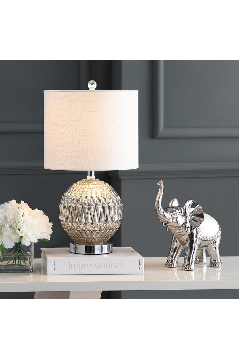 Krister Glass/Metal LED Table Lamp, Alternate, color, Silver
