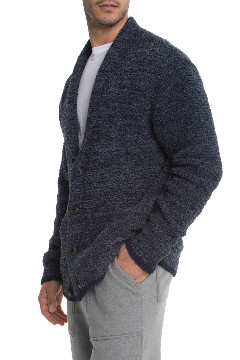 Barefoot Dreams Shawl Collar Cardigan, Alternate, color, INDIGO/ PACIFIC BLUE