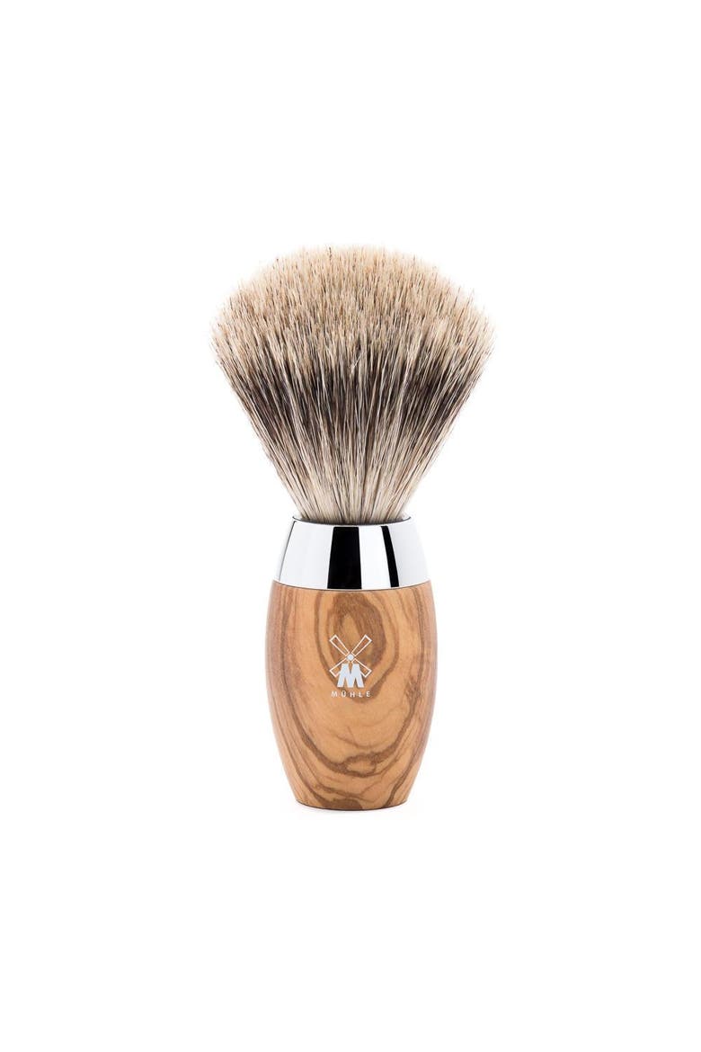 Kosmo Olive Wood Fine Badger Shaving Brush, Main, color, Olive Wood