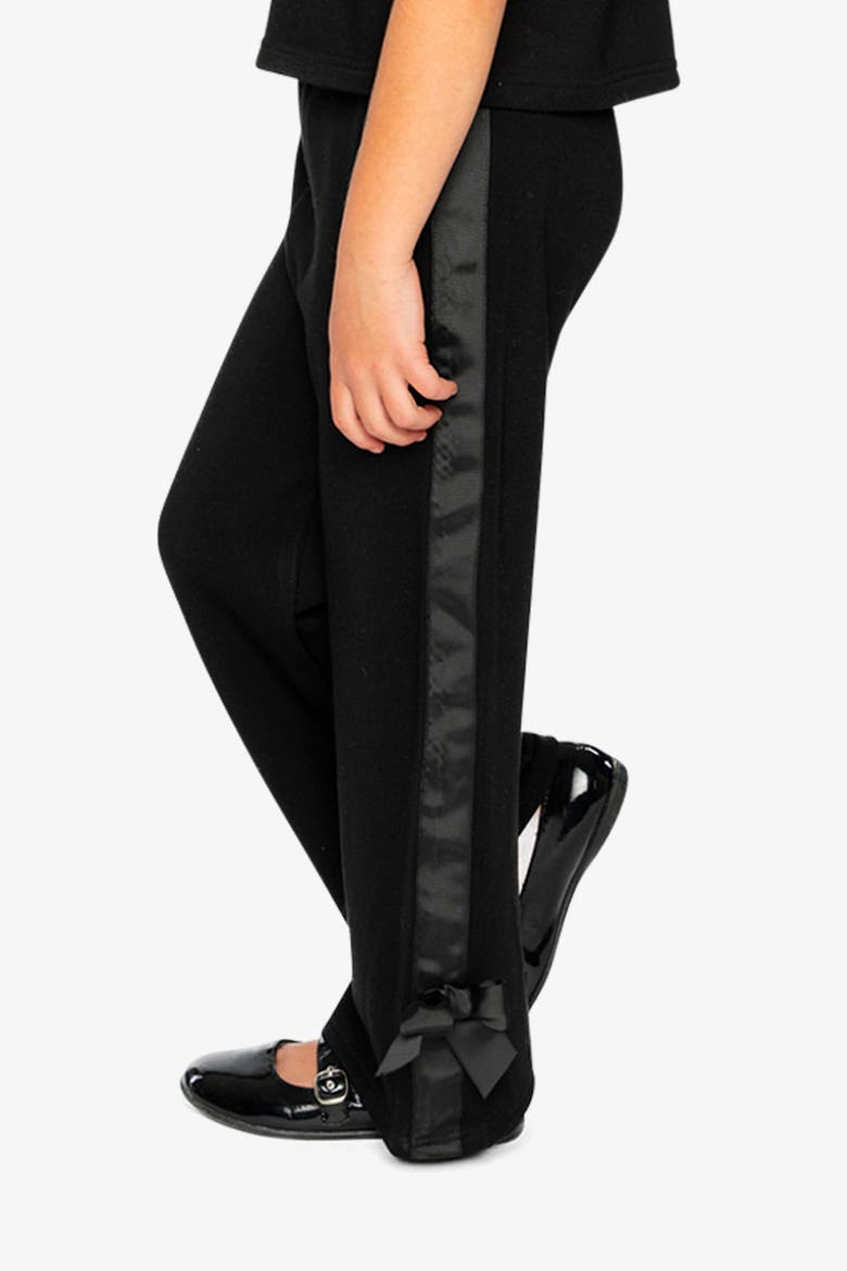 Flare Legs Milano Bow Detail Side Pocket Pants, Alternate, color, Black
