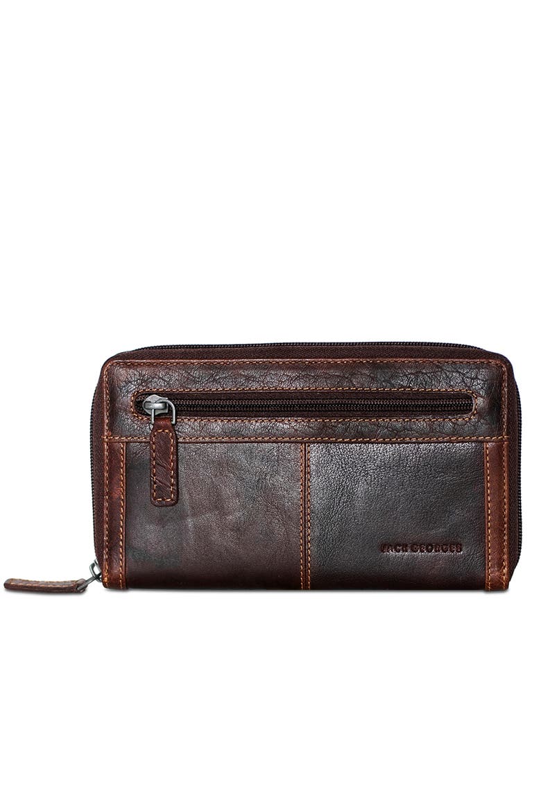 Voyager Large Zip-Around Travel Wallet, Alternate, color, Brown
