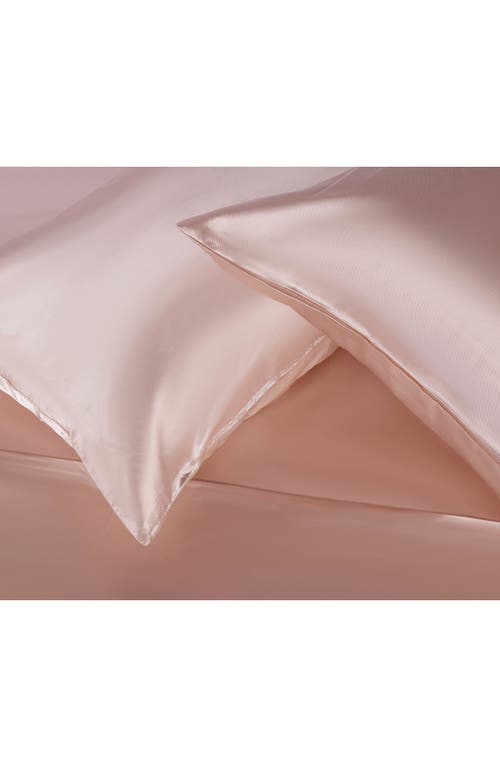 Martex Set Of 2 Elegance Satin Pillowcases In Rose Gold