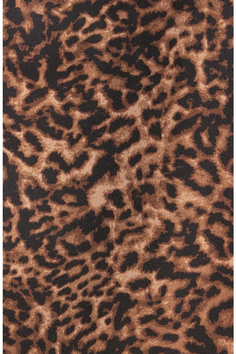 Leopard Print Long Sleeve Button Front Shirt, Alternate, color, WALNUT BLACK LEOPARD