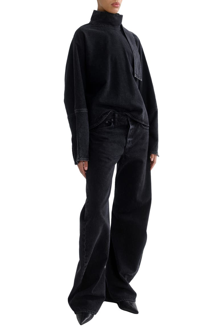 Spiral Wide Leg Jeans, Alternate, color, VANTA