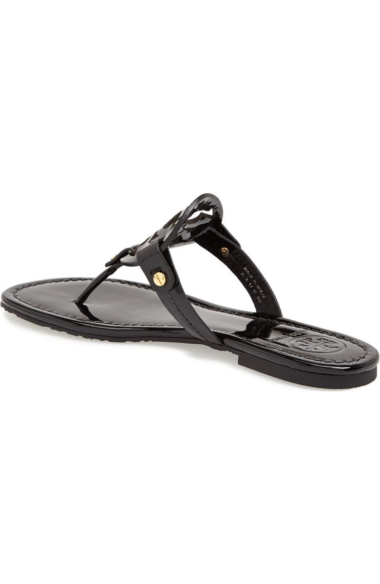 Tory Burch Miller Thong Sandal, Alternate, color, Perfect Black