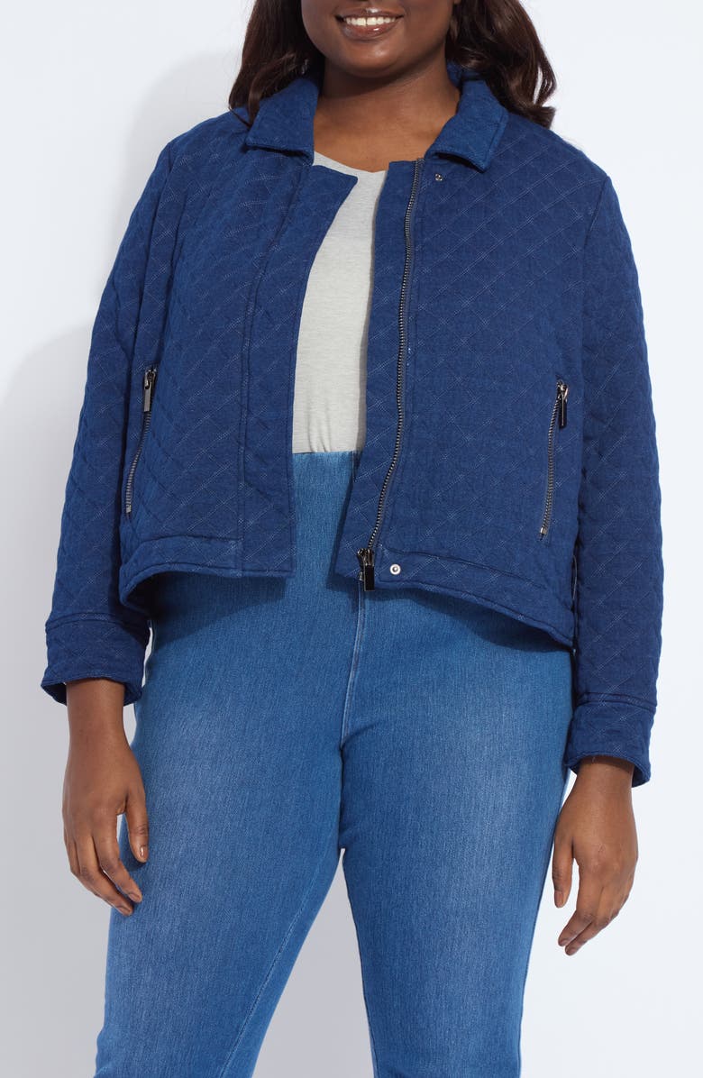 Lysse Elora Quilted Jersey Jacket, Alternate, color, Indigo