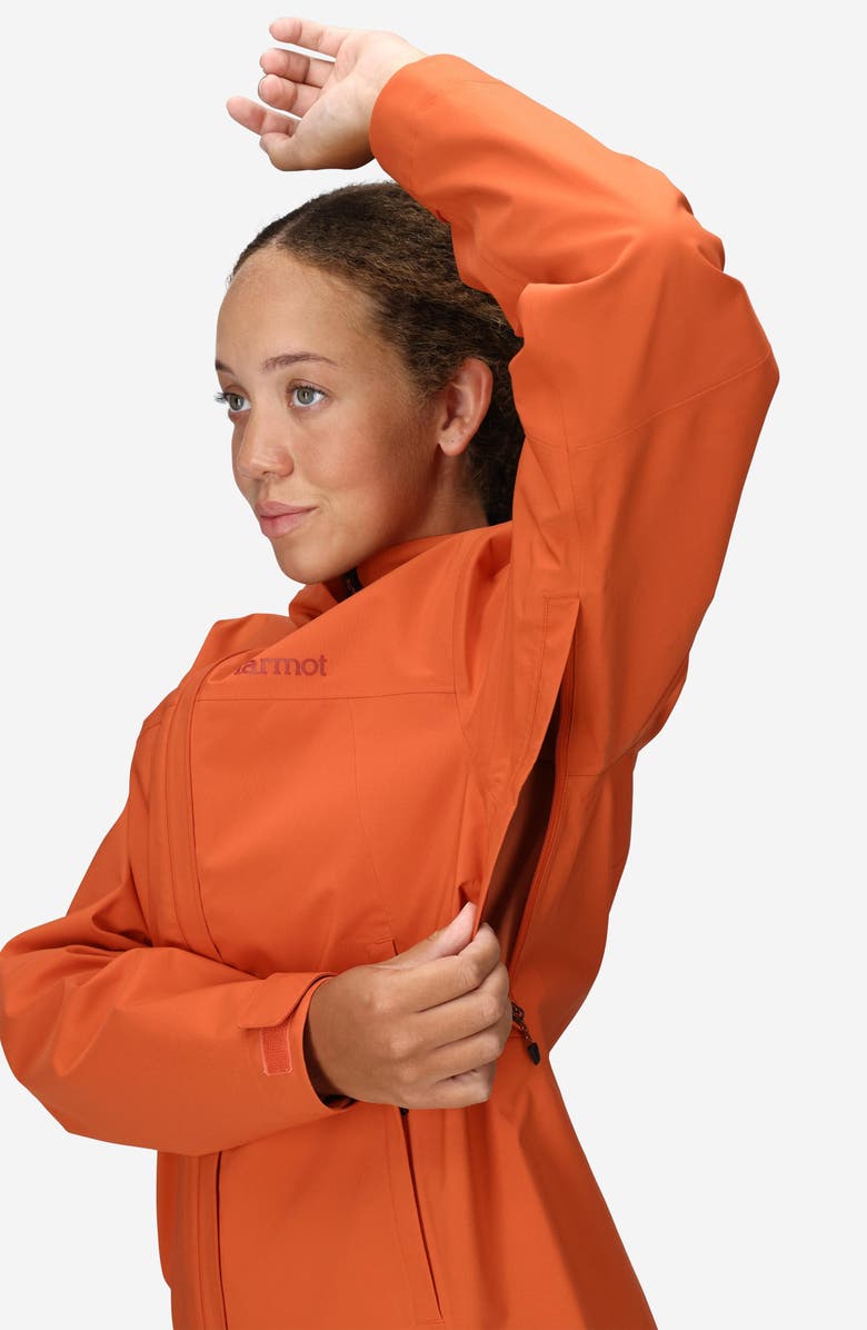 Marmot PreCip<sup>®</sup> Eco Pro Waterproof Hooded Jacket, Alternate, color, Ginger Blossom