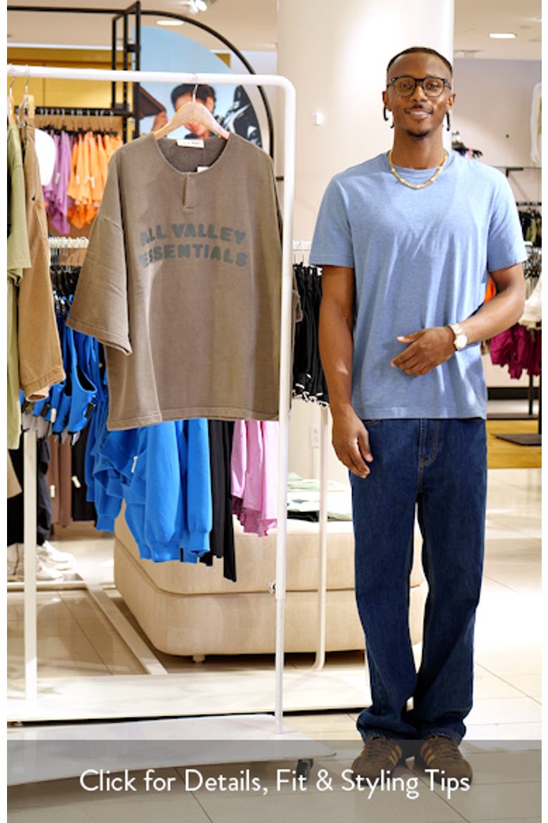 Graphic Henley Sweatshirt video