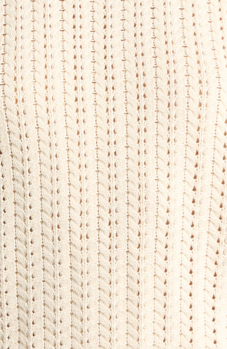 Marine Layer Mina Cotton Pointelle Sweater Tank, Alternate, color, Cream
