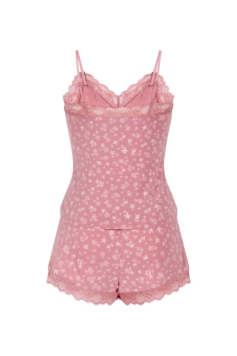 Lace Jersey Pyjama Set, Alternate, color, Pink