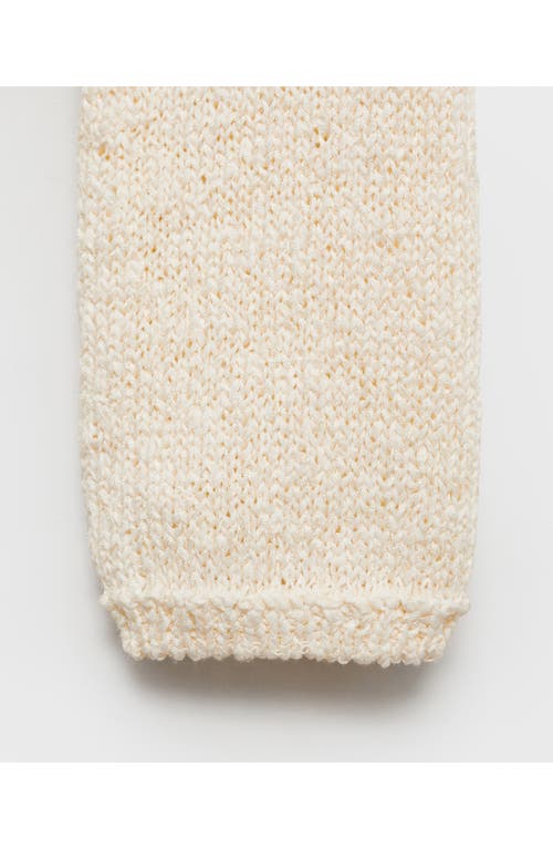 Mango Manzana Crewneck Sweater In Ecru
