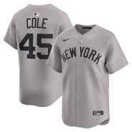 Nike Men's Nike Gerrit Cole Gray New York Yankees Road Limited Player Jersey
