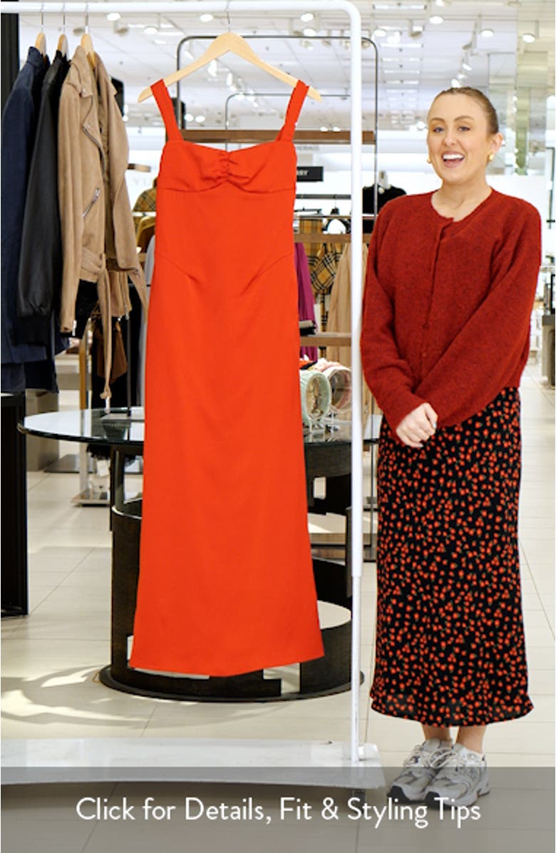 Strauss Satin Maxi Dress, sales video thumbnail