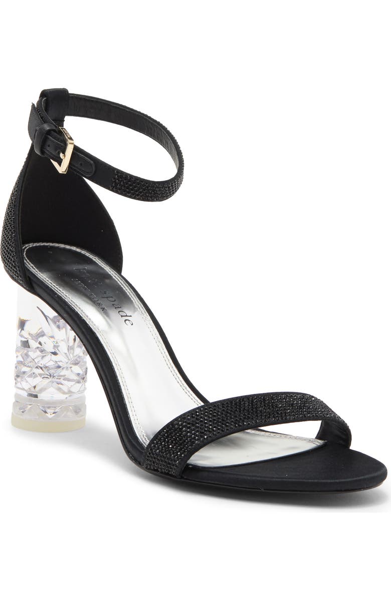 Kate Spade New York aolra pavé clear heel sandal, Main, color,