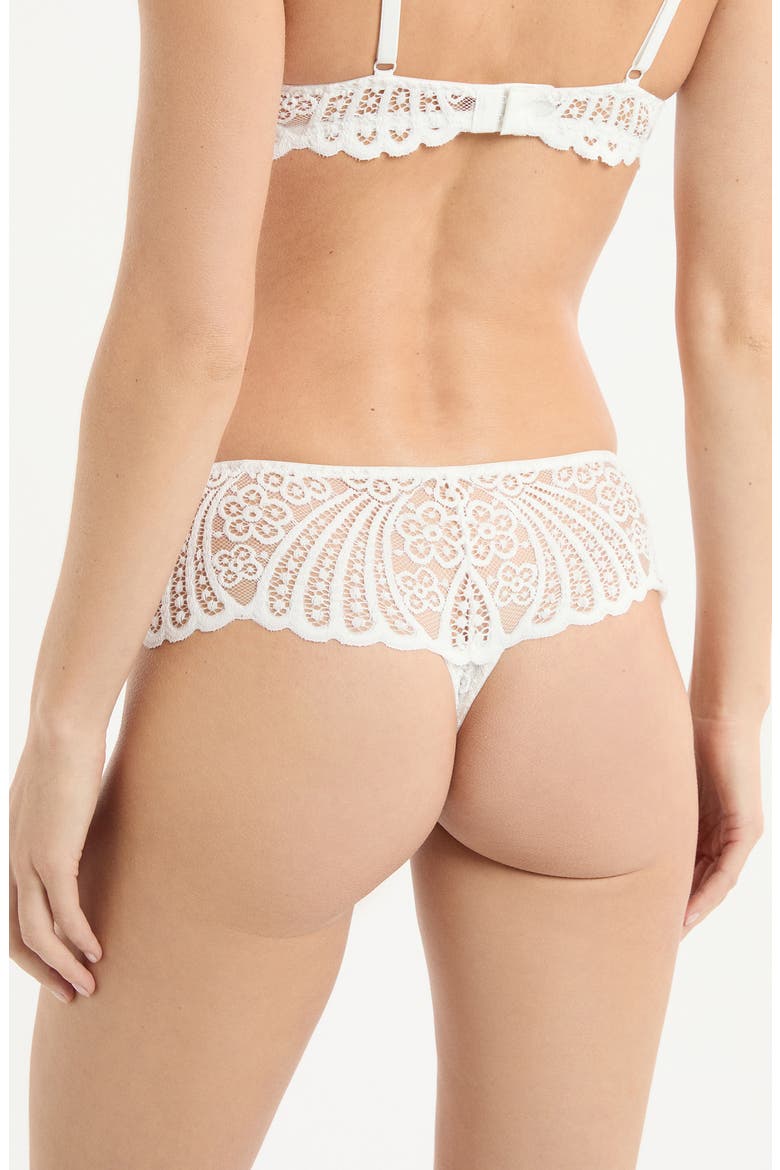 Etreinte Embroidered Panties, Alternate, color, ECRU