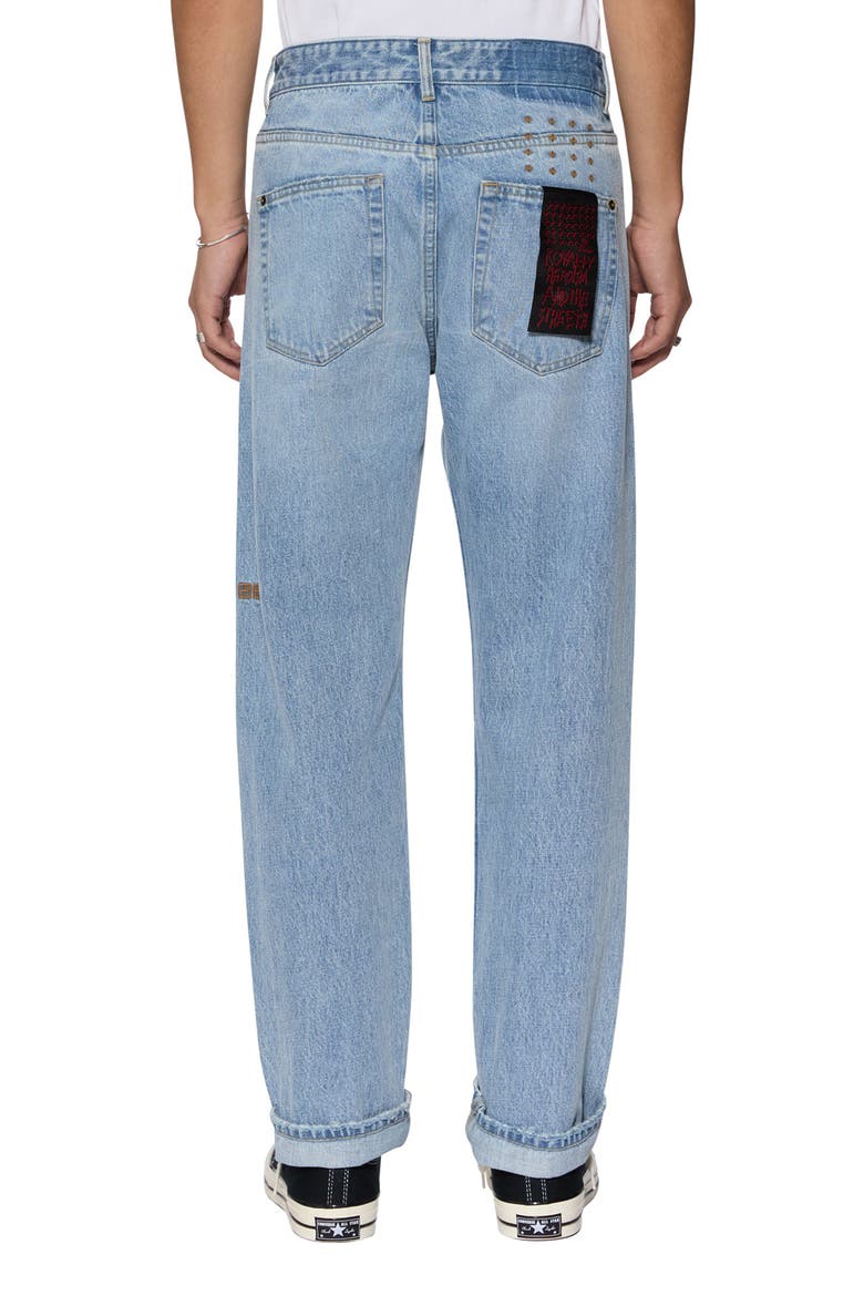 Hazlow Selvedge Sydney Blue Straight Leg Jeans, Alternate, color, DENIM