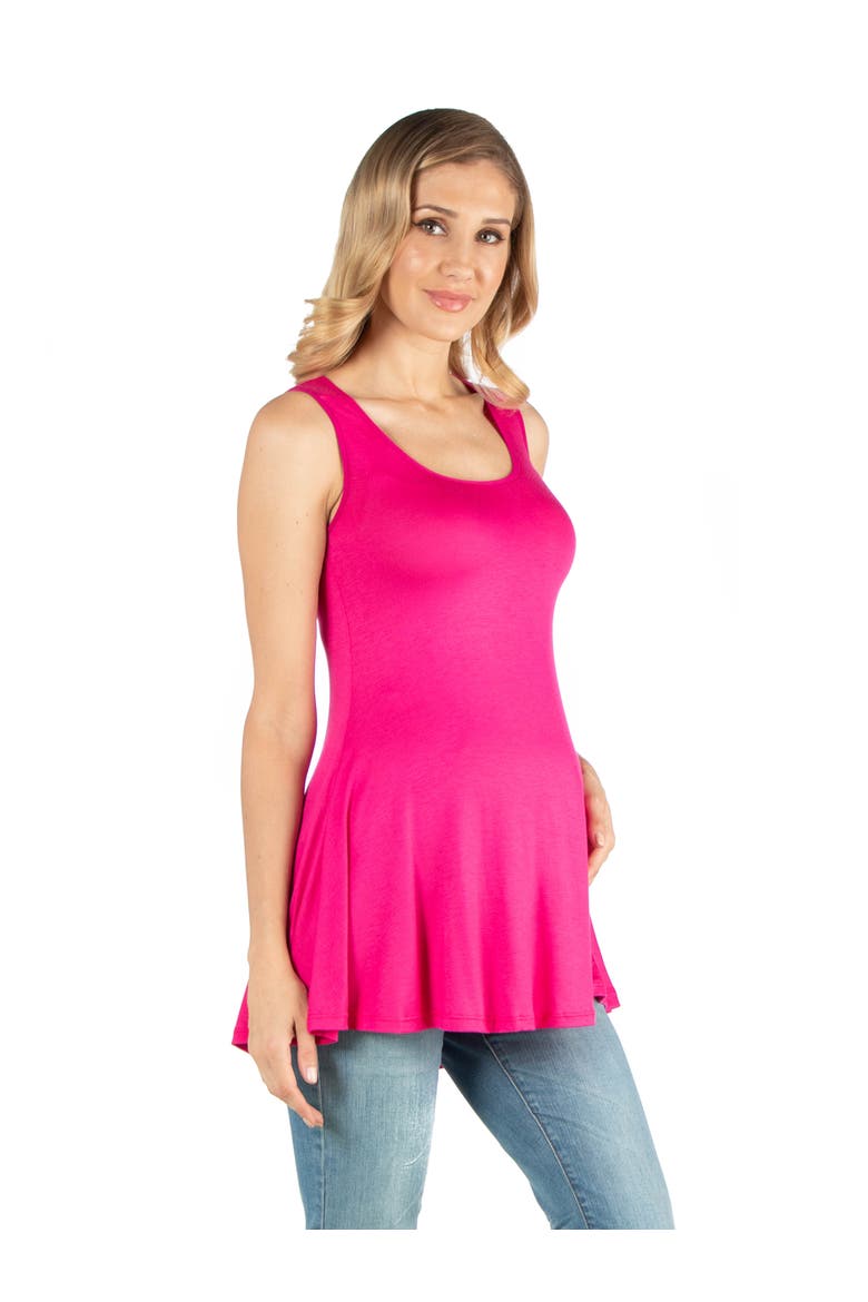 Maternity Scoop Neck Sleeveless Tank Top, Alternate, color, Pink