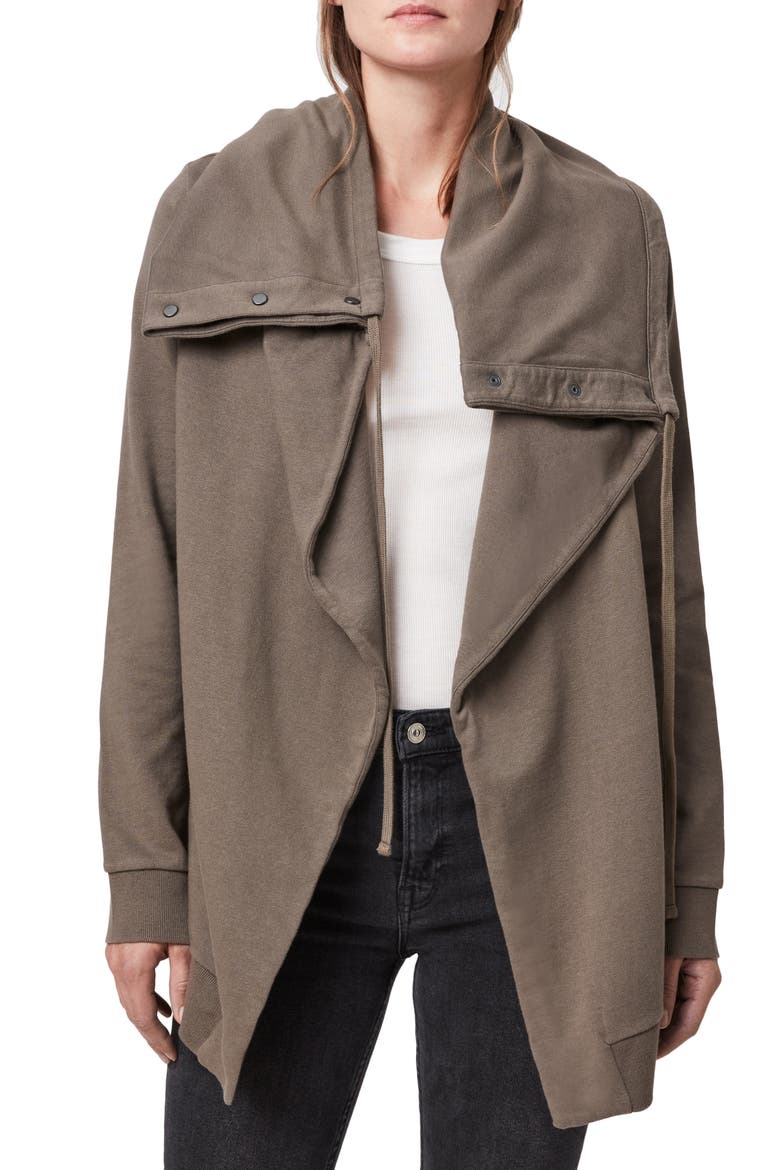 Brooke Knit Jacket, Main, color, KHAKI GREEN