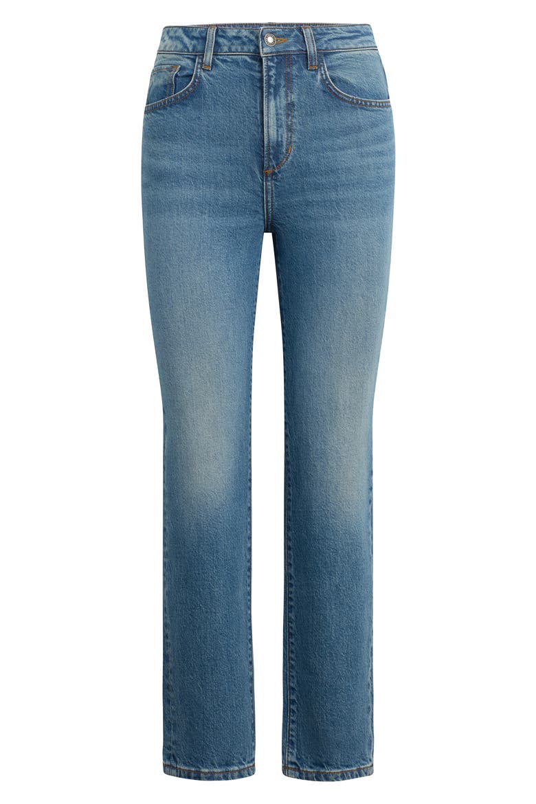 The Valentina Super High Waist Ankle Straight Leg Jeans, Alternate, color, ALTON