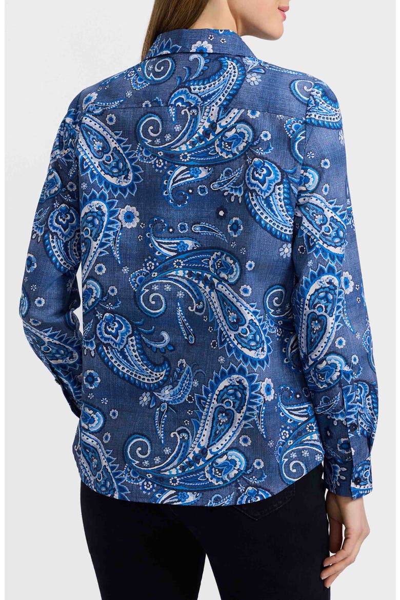 Hampton Paisley Print Cotton Poplin Button-Up Shirt, Alternate, color, BLUE MULTI