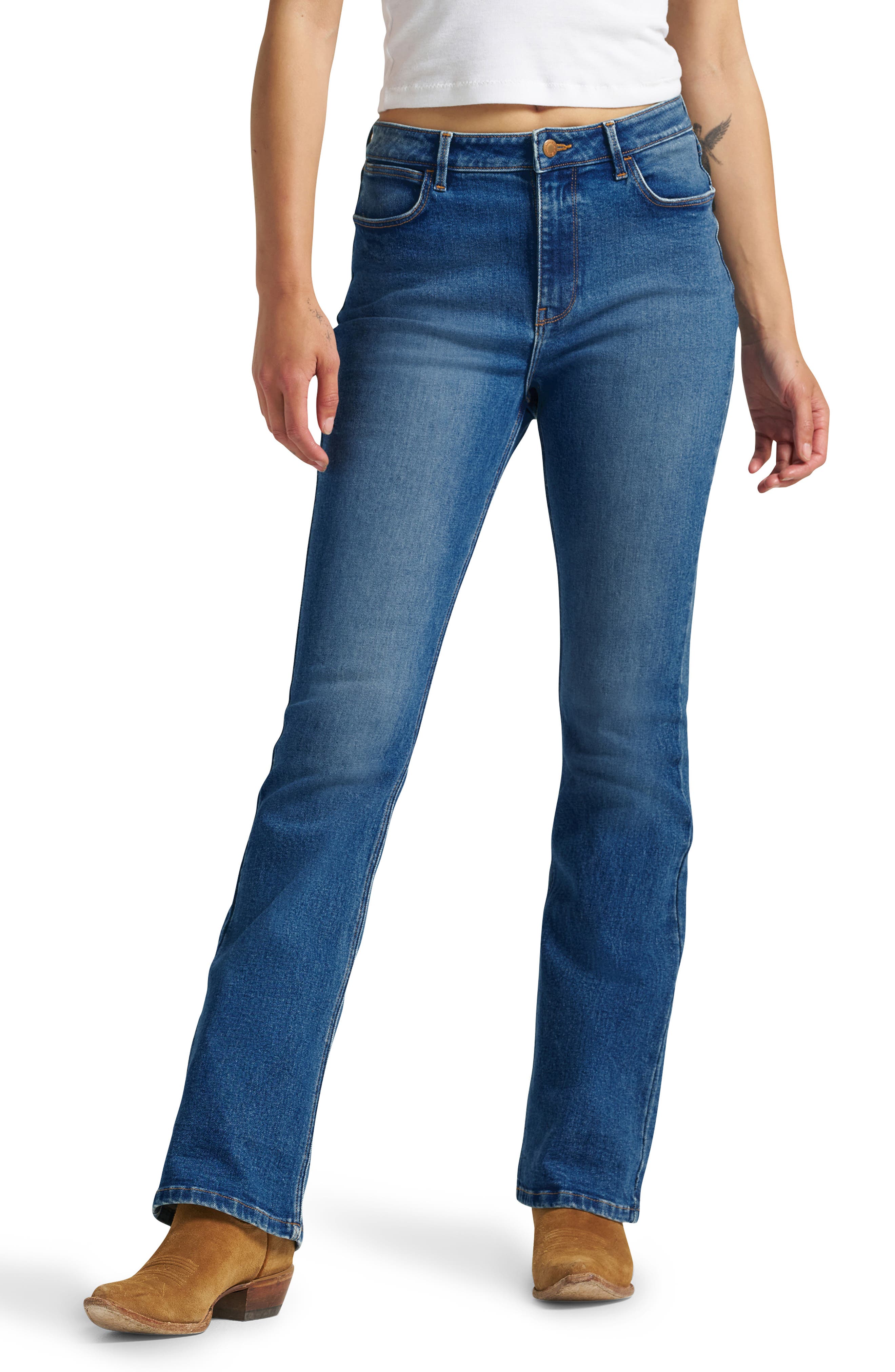 High Waist Slim Bootcut Jeans