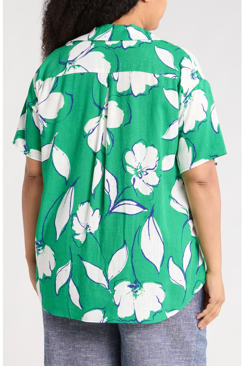 Floral Camp Shirt, Alternate, color, GREEN