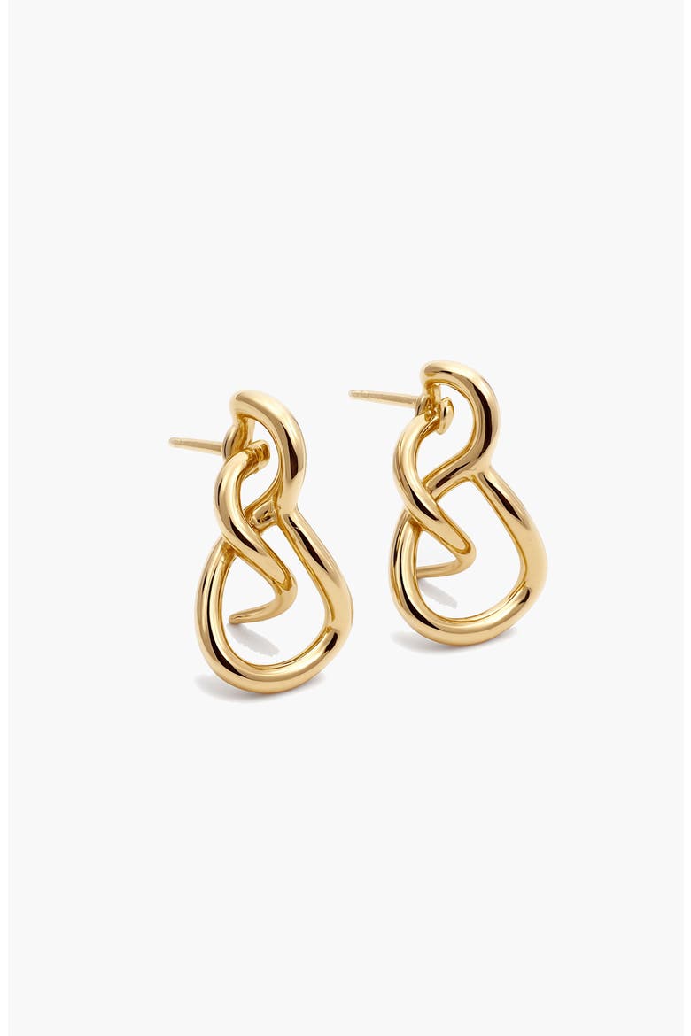 Aura Loop Earrings in Gold, Alternate, color, Gold