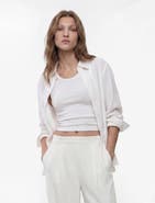 Koton Scoop Neck Ribbed Cotton Tank Top