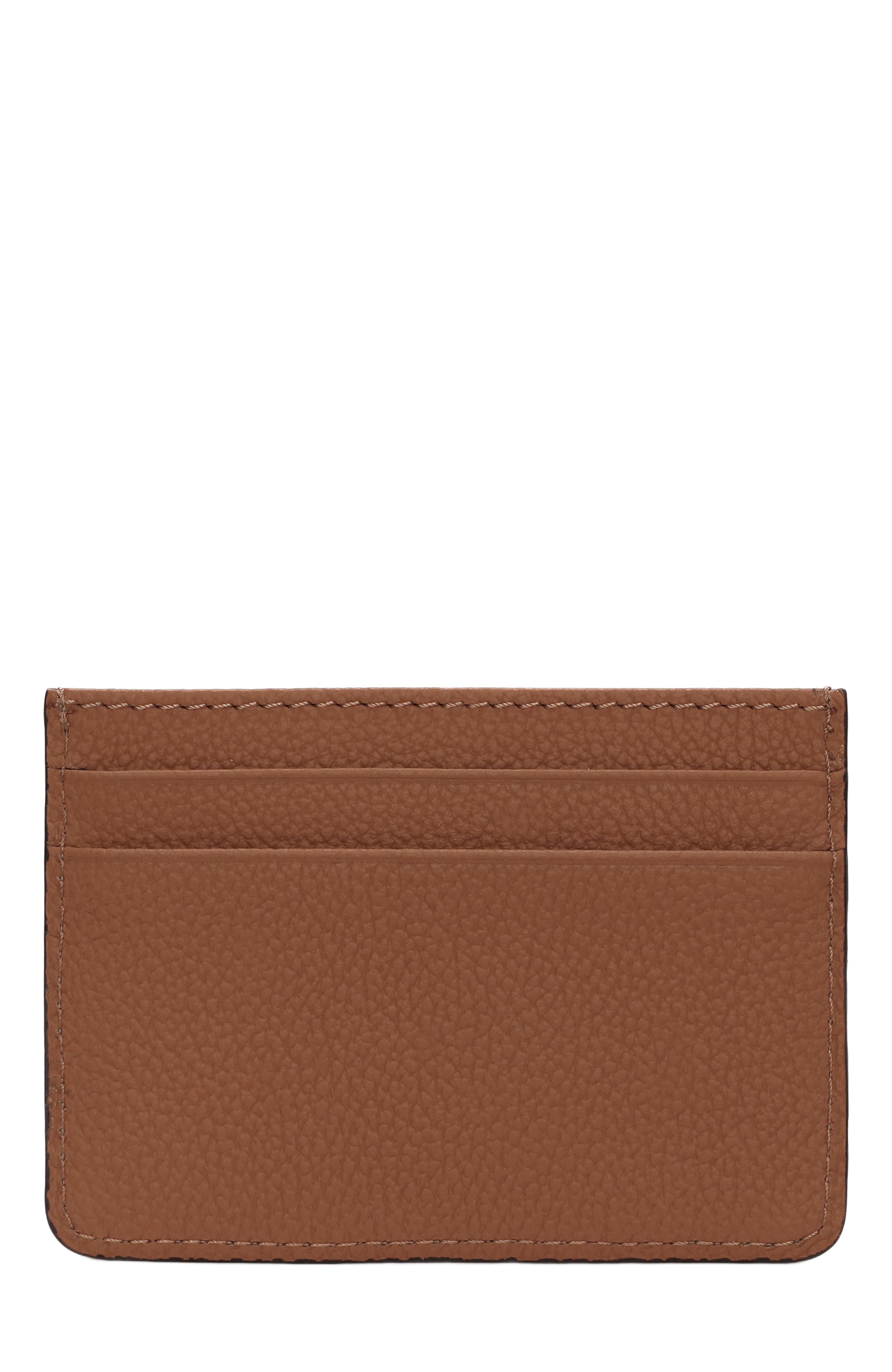 Leather Card Holder, Alternate, color, TAN