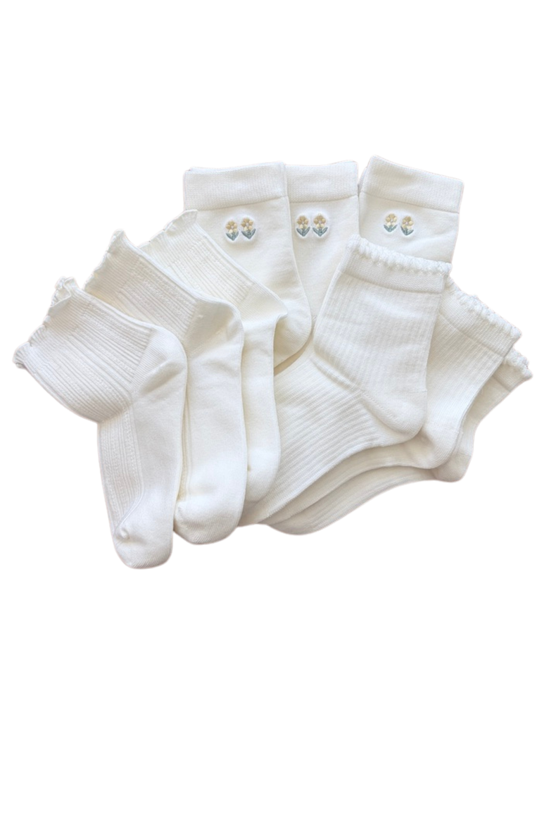 Scalloped Edge Ankle Sock 3PK, Alternate, color, Snowflake