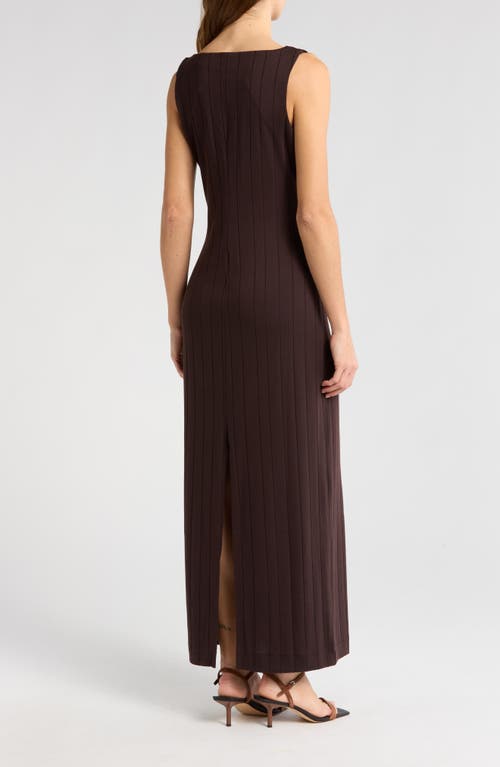 Rag & Bone Marie Wide Rib Tank Maxi Dress In Espresso