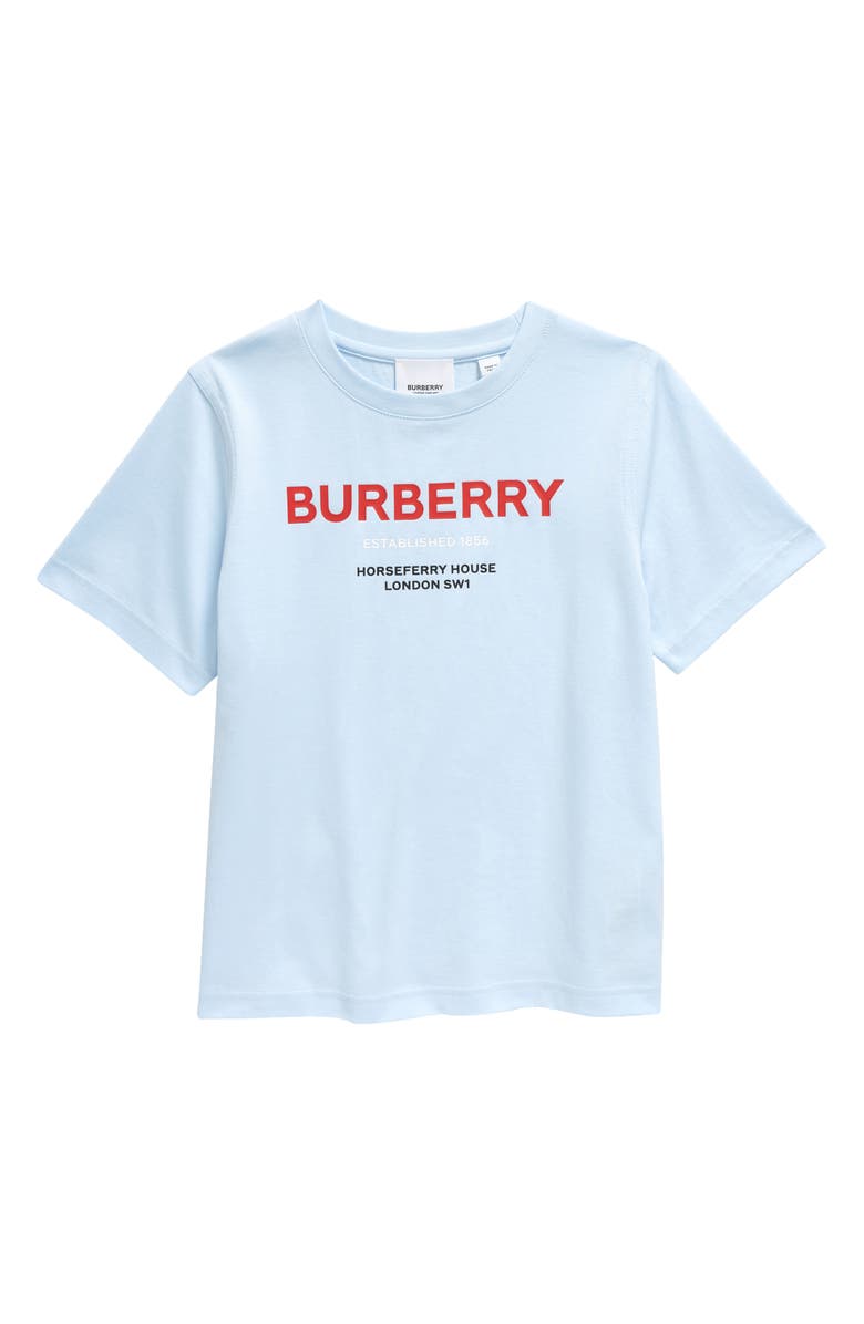 Burberry Kids' Cedar Horseferry Logo Cotton Graphic Tee, Main, color, 