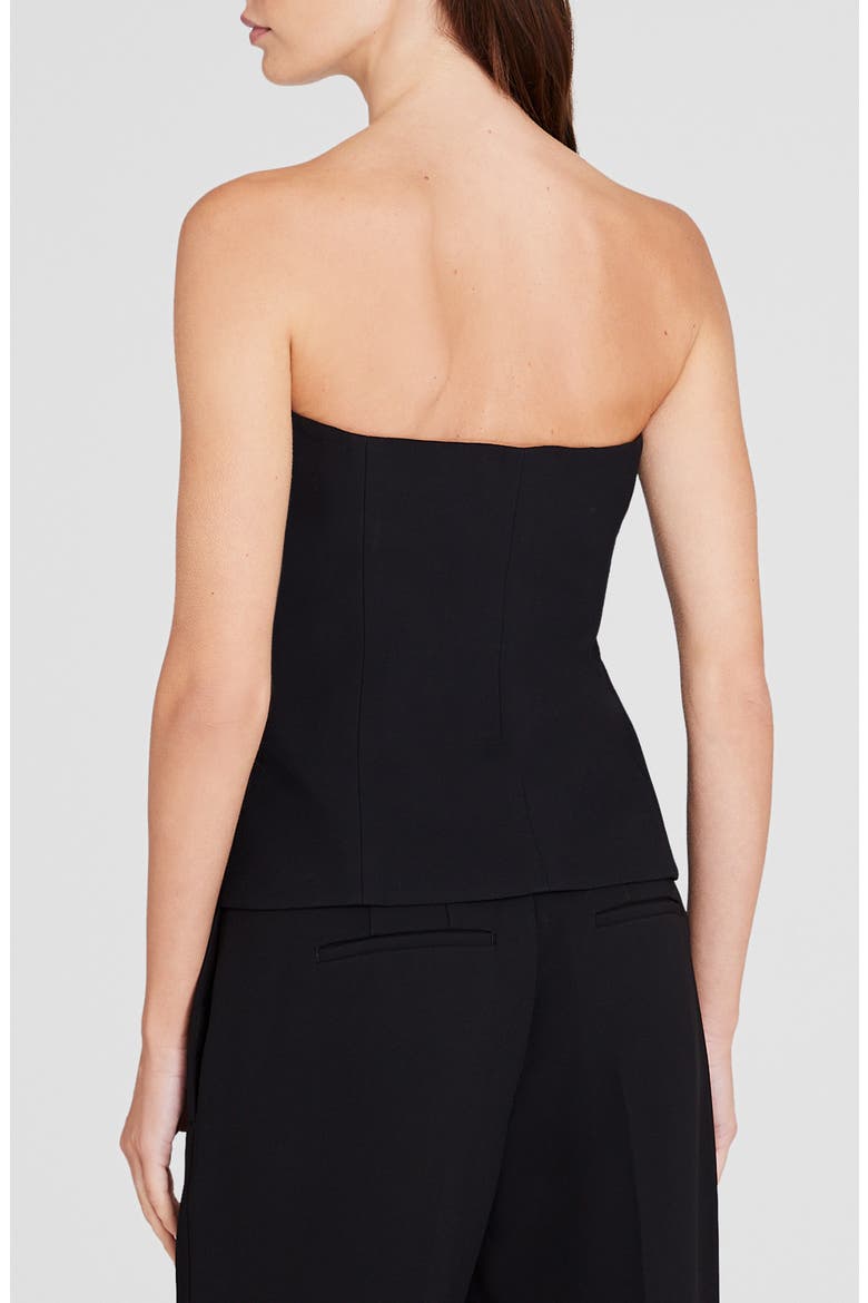 Strapless Tailored Tube Top, Alternate, color, BLACK