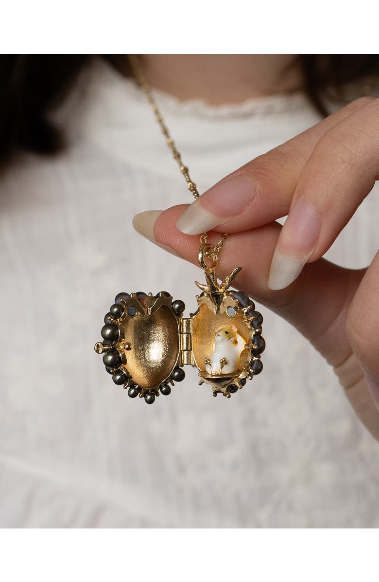 Bill Skinner Studio Blackberry and Mouse Locket, Alternate, color, Blackberry & Mouse