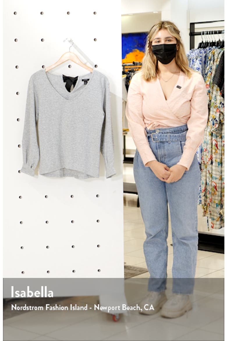 Bow Back V-Neck Sweatshirt video
