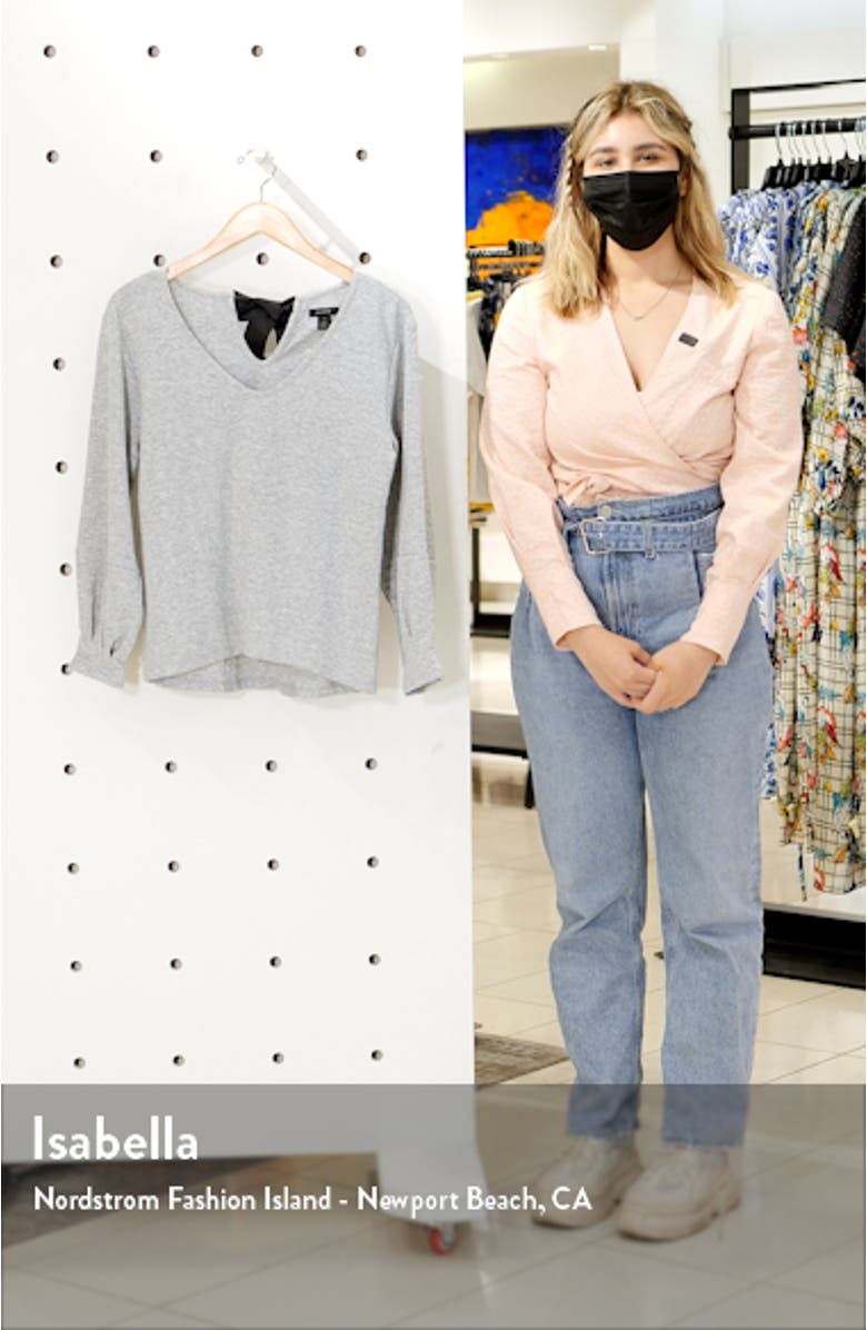 Bow Back V-Neck Sweatshirt, sales video thumbnail