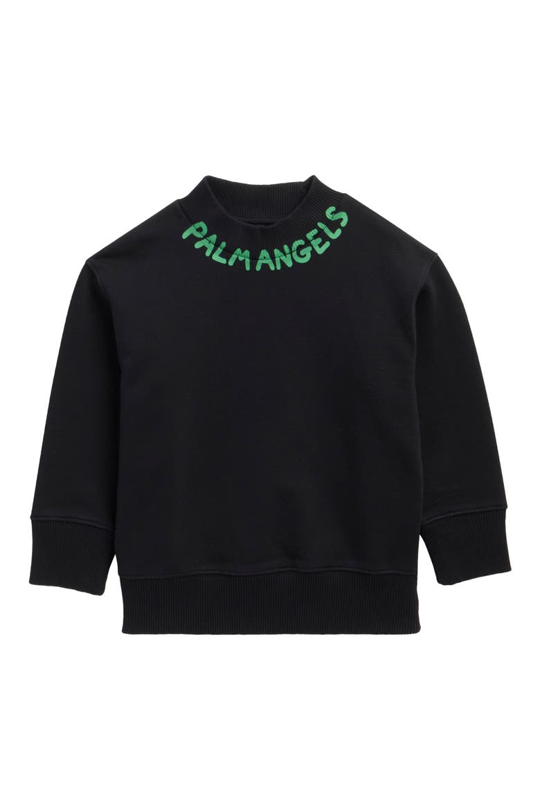 Kids' Logo Graphic Sweatshirt, Main, color, BLACK/ GREEN