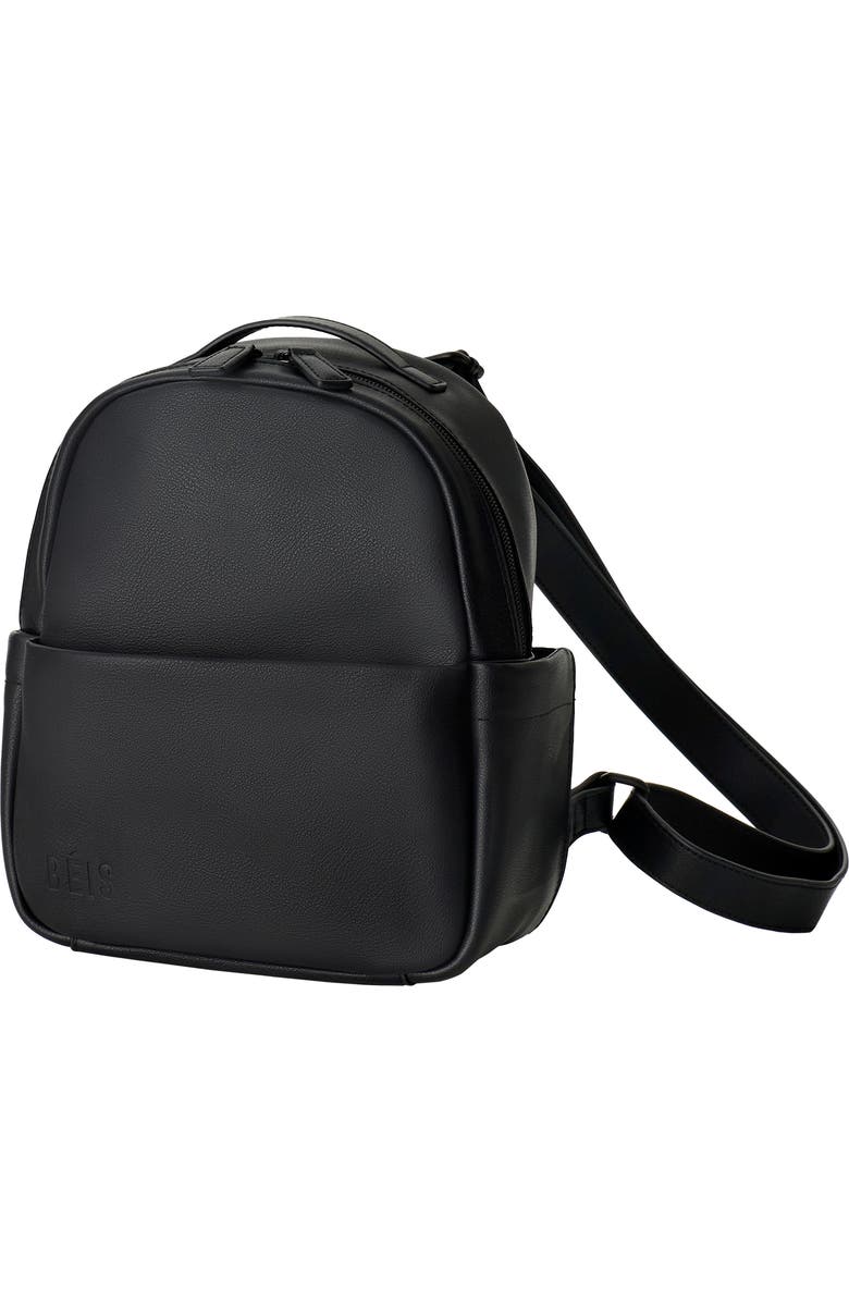 Béis The Essential Mini Backpack, Alternate, color, Black