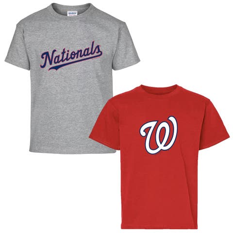 Youth Soft as a Grape  Red/Gray Washington Nationals Two-Pack T-Shirt Set