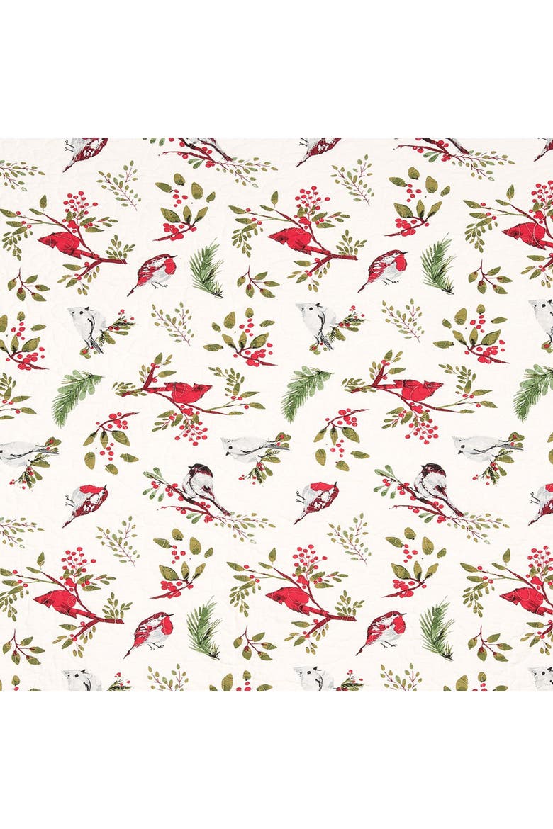 Sprig Birds Accent Throw Blanket 48" x 60", Alternate, color, White
