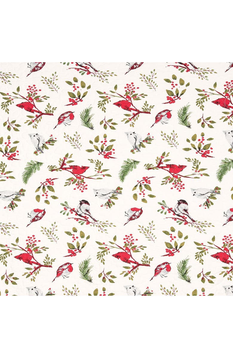 C&F Home Sprig Birds 48" x 60" Throw Blanket, Alternate, color, White