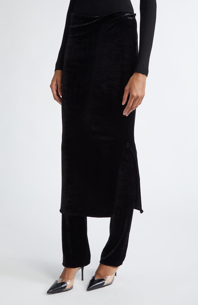 Alaïa Skirt Pants, Alternate, color, Noir Alaia