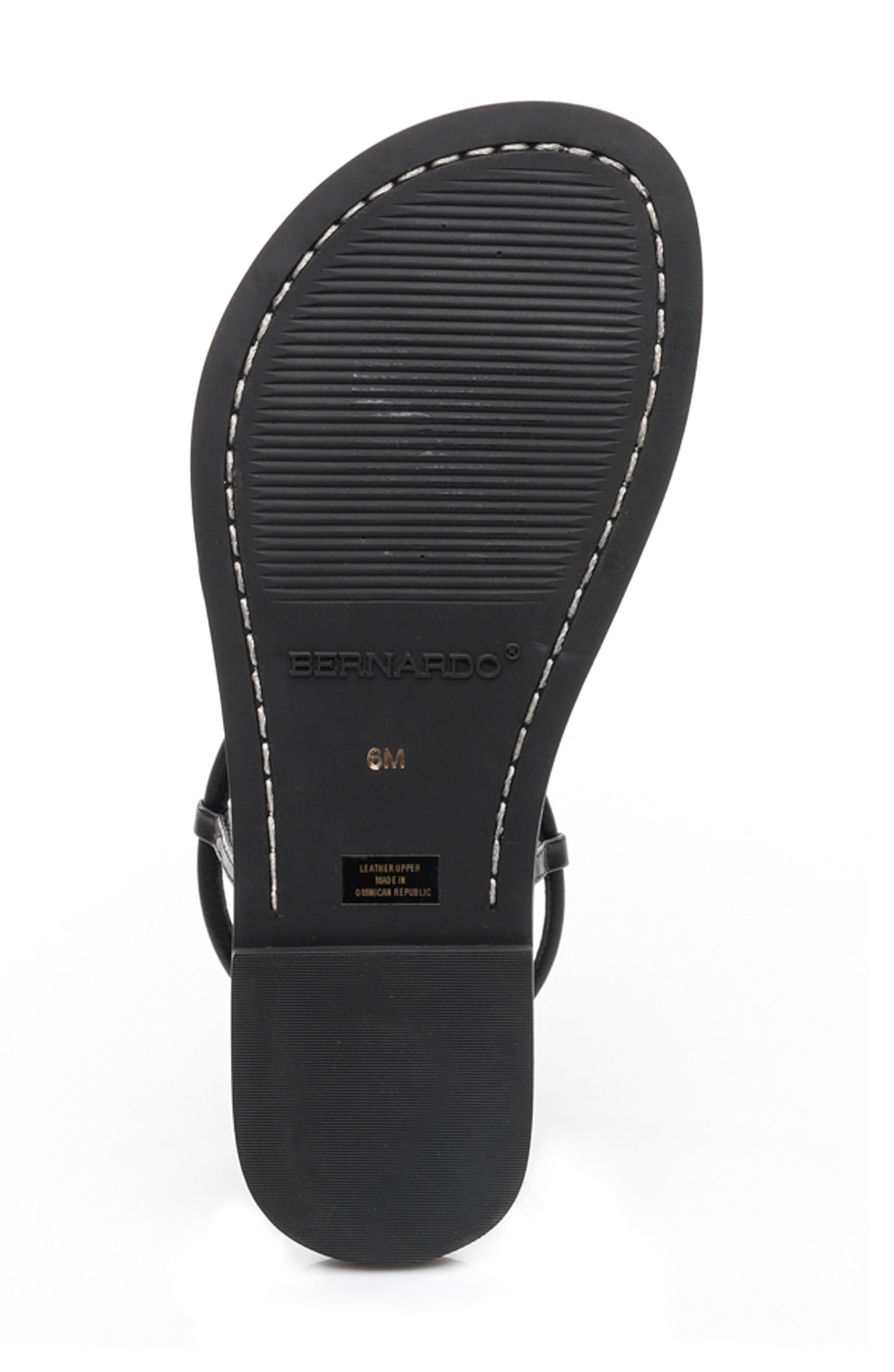 Bernardo Lilly Sandal, Alternate, color, BLACK LEATHER