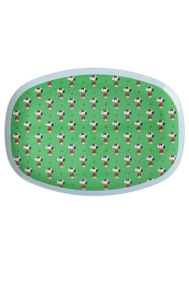Rice by Rice Rectangular Plate Snoopy, Main, color, Green