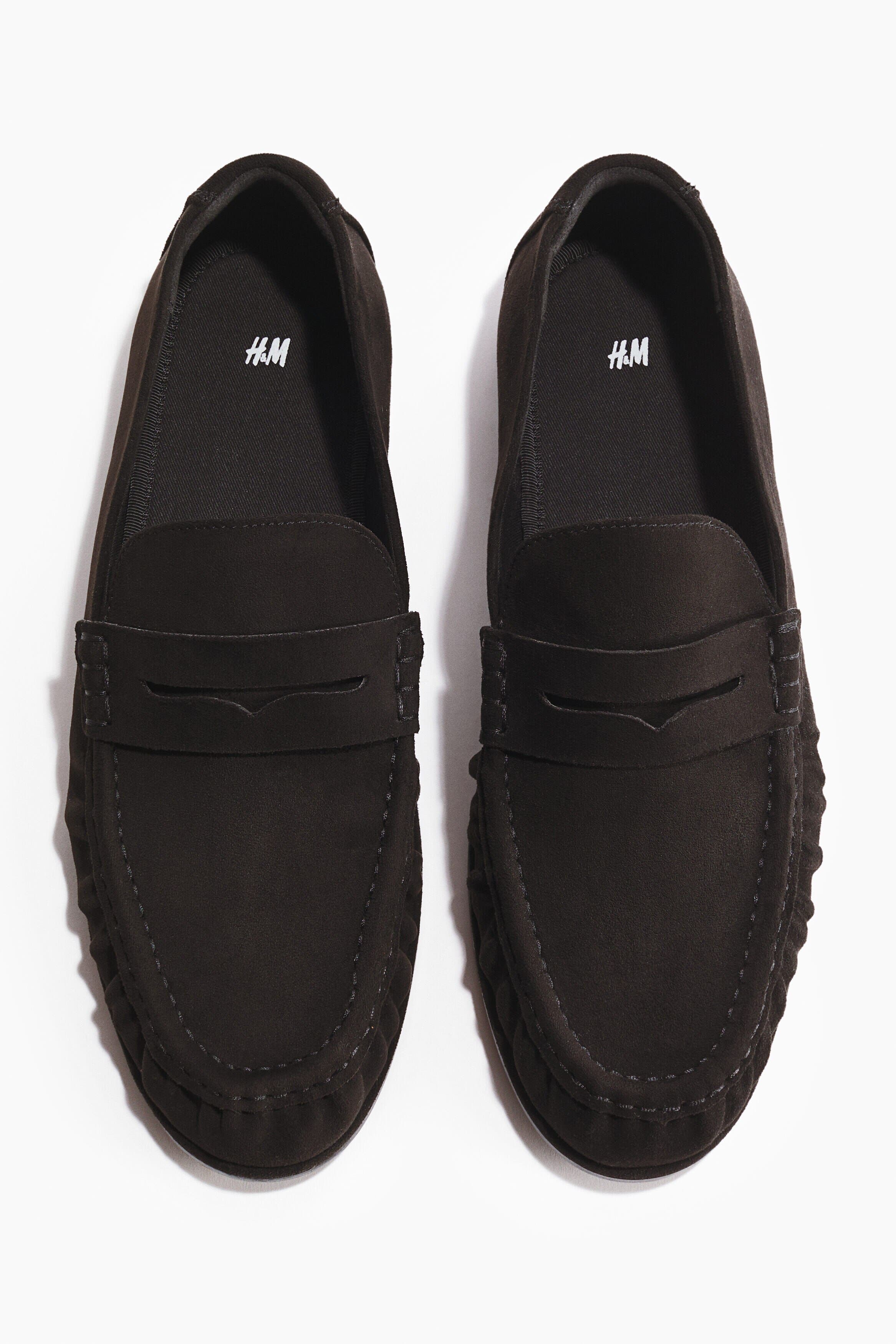 H&M Penny Loafers, Alternate, color, Black