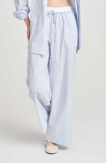 WAYF River Stripe Cotton Blend Drawstring Pants | Nordstrom