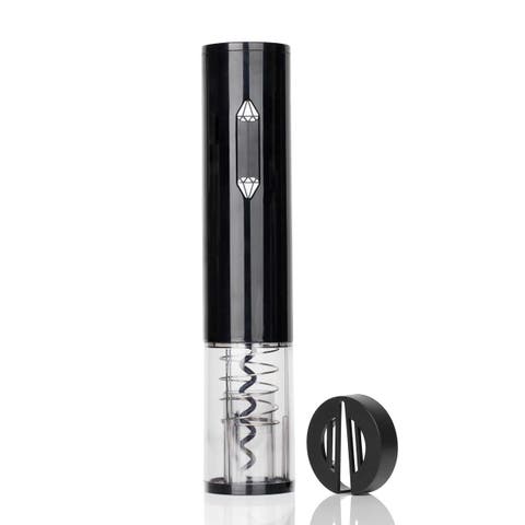 Portable Electric Wine Bottle Opener Foil Cutter Black